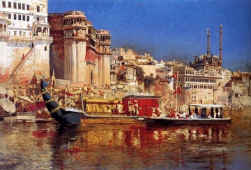 The Barge Of The Maharaja Of Benares Persian Egyptian Indian Edwin Lord Weeks Oil Paintings